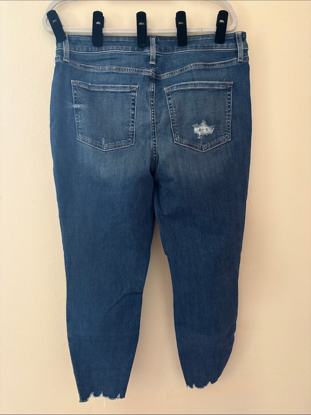 Maurices Dark Blue Button-Front Cropped Jeans - Picture 5 of 5